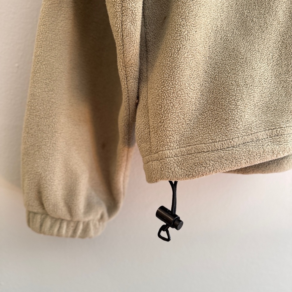 Columbia Men’s Zip Up Sz Medium Beige Fleece Jacket - Picture 4 of 5